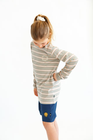 OMBRE STRIPE LS TEE