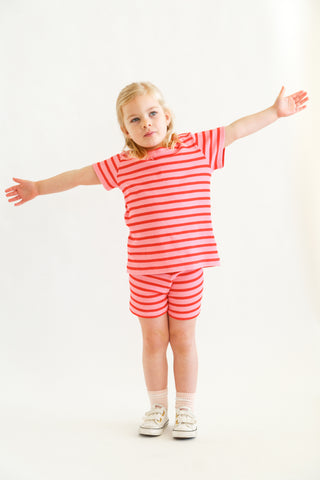 Pink Stripes Bike Short