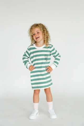 Mix Tape Sage Stripe Dress